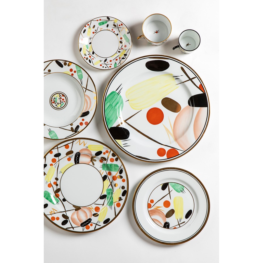 LOT 172 | ALBERTO PINTO (FRENCH 1943-2012) FOR LIMOGES 'RENOUVEAU RUSSE' 12 PIECE DINNER SET | £700 - £900 + fees